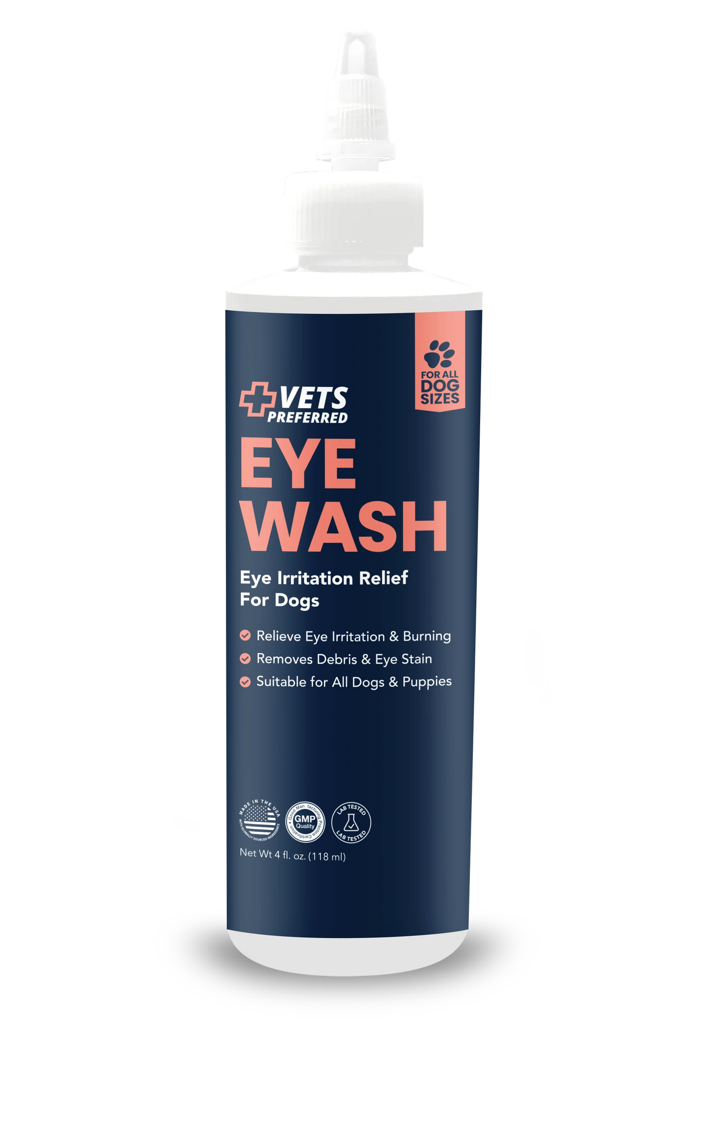 Eye Wash for Dogs. Eye irritation relief for dogs. Relieve eye irritation & burning, removes debris & eye stain, suitable for all dogs & puppies.