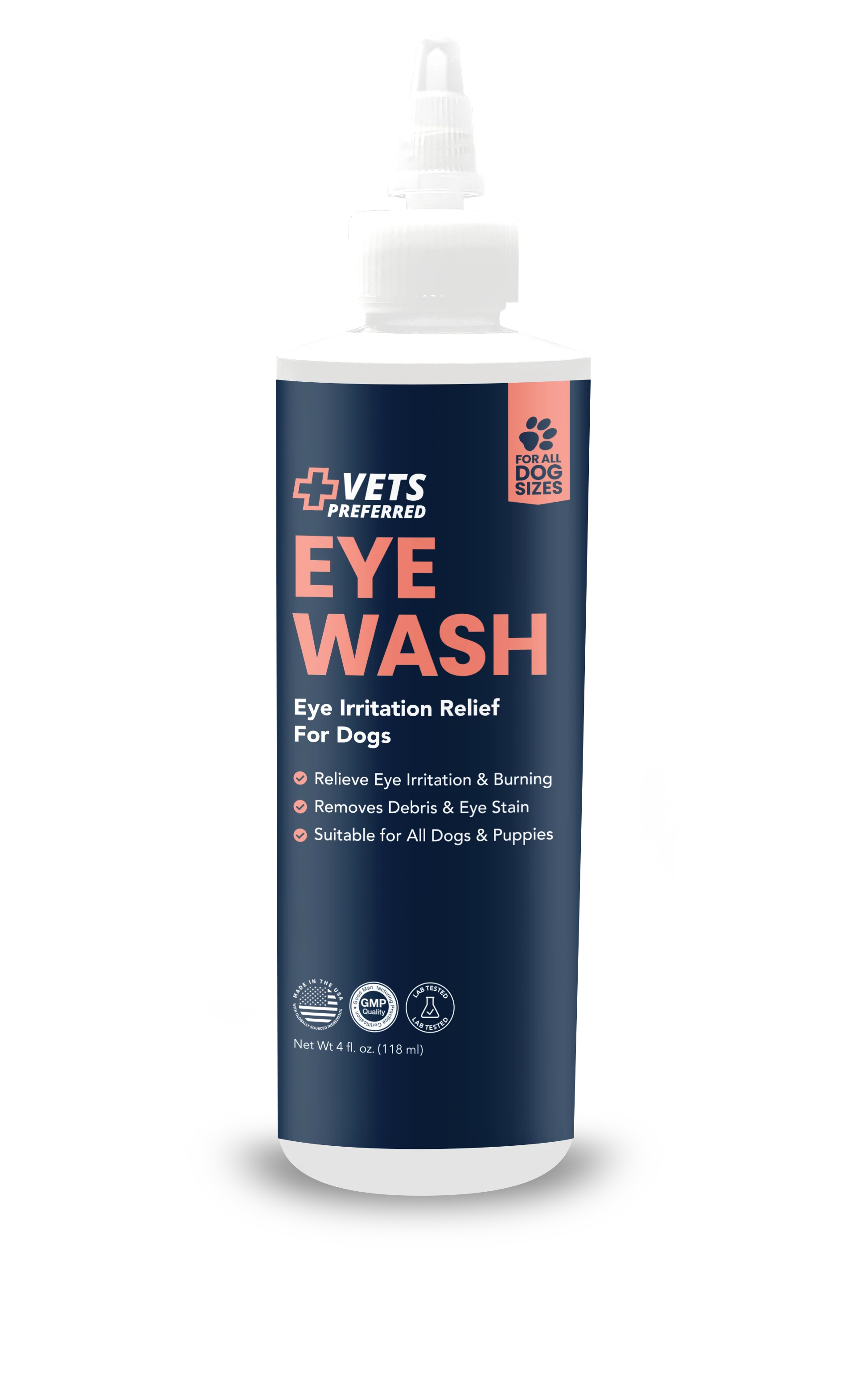 Eye Wash for Dogs. Eye irritation relief for dogs. Relieve eye irritation & burning, removes debris & eye stain, suitable for all dogs & puppies.