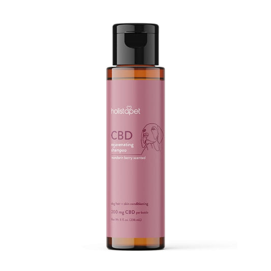 CBD Rejuvenating Shampoo For Dogs (200mg) dry hair + skin conditioning.