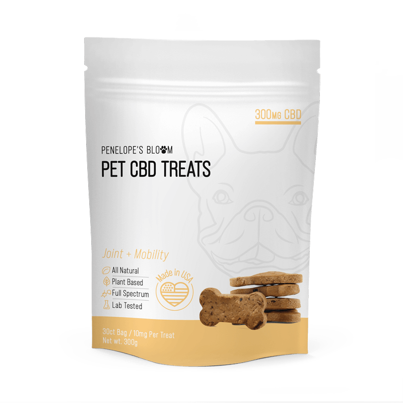 CBD Dog treats for Joint + Mobility - small to medium dogs (300mg). All natural, plant based, full spectrum, lab tested.