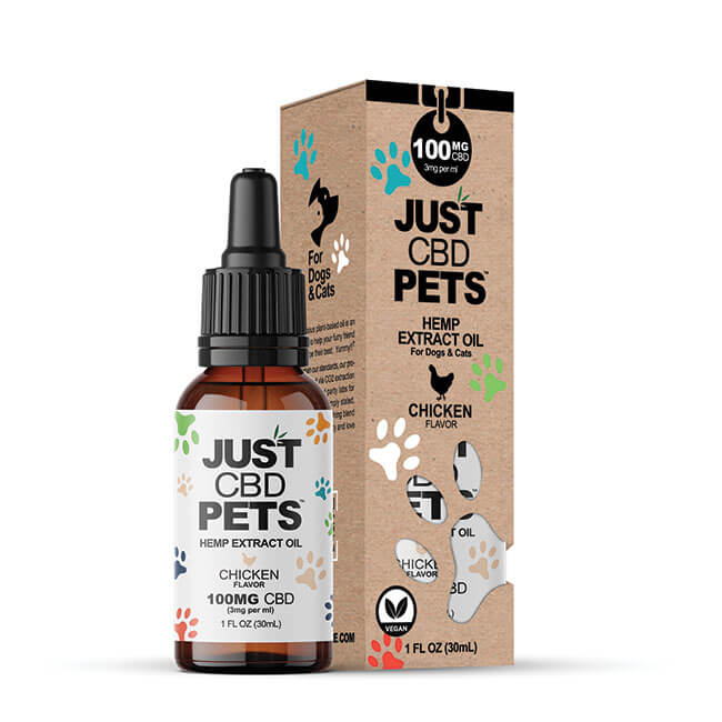 CBD Oil For Cats & Dogs (100mg) hemp extract. Chicken flavor.